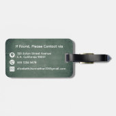 Bergen avontuur begint groene krijtbord reizen bagagelabel (Achterkant horizontaal)