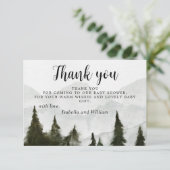 Bergen Baby shower Dank u Bedankkaart (Staand voorkant)