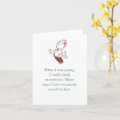 Bergen beklimmen om een scheet vast te houden kaart (Gele Bloem)