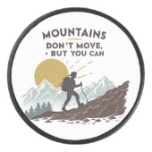 Bergen bewegen niet, maar dat kan wel hockey puck (Voorkant)