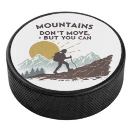 Bergen bewegen niet, maar dat kan wel hockey puck