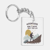 Bergen bewegen niet, maar dat kan wel sleutelhanger (Voorkant Links)