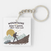 Bergen bewegen niet, maar dat kan wel sleutelhanger (Achterkant)