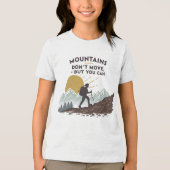 Bergen bewegen niet, maar dat kan wel Tri-Blend shirt (Voorkant)
