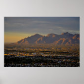 Bergen bij de schemering poster (Voorkant)