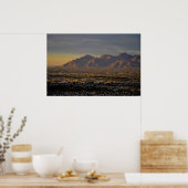 Bergen bij de schemering poster (Keuken)