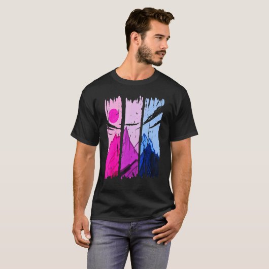 Bergen Bisexual Subtle Bi Pride T-shirt (Voorkant volledig)