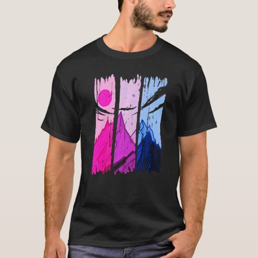 Bergen Bisexual Subtle Bi Pride T-shirt (Voorkant)