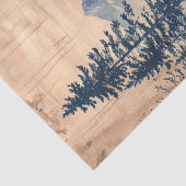 Bergen Blauwe Inkt Schilderij Chinoiserie Decoupag Tissuepapier (Detail)