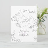  bergen, bloemen en tanden kaart (Staand voorkant)