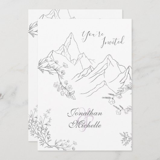  bergen, bloemen en tanden kaart (Voorkant / Achterkant)