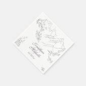  bergen, bloemen en tanden servet (Hoek)