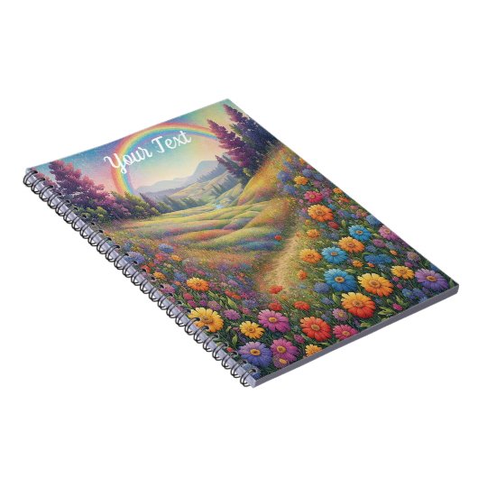 Bergen Bloemen Regenboog Notitieboek (Rechterzijde)