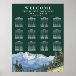 Bergen Bloemrijke Smaragd Trouw Zittijd Grafiek Poster