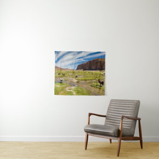 Bergen | Boliviaanse Andes Wandkleed (In Situ (horizontaal))