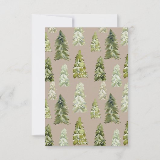 Bergen & Bomen Baby shower Hartelijk dank Bedankkaart (Achterkant)