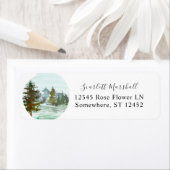 Bergen & bomen Rustic Return Address Label (Insitu)