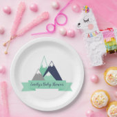 bergen Borden van Baby shower Papieren Bordje (Feest)