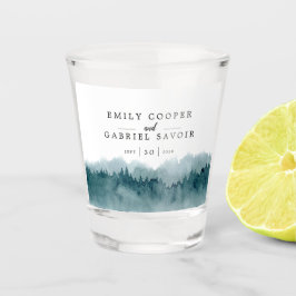 Bergen Bos Waterverf Bruiloft Memento Shot Glas