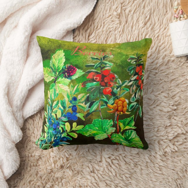 Bergen, bosbessen, wolfraam, lingonbessen kussen (Deken)