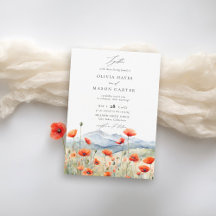 Bergen Bossen Rustieke Popppy Wildflowers Wedding