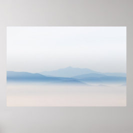 Bergen boven wolken poster