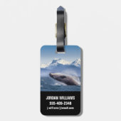Bergen | Breach Whale Glacier Bay, Alaska Bagagelabel (Achterkant verticaal)
