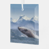 Bergen | Breach Whale Glacier Bay, Alaska Glas Ornament (Voorkant links)