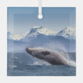 Bergen | Breach Whale Glacier Bay, Alaska Glas Ornament (Voorkant)