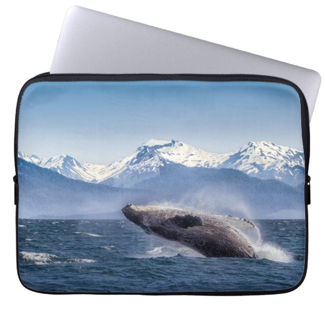 Bergen | Breach Whale Glacier Bay, Alaska Laptop Sleeve (Voorkant)