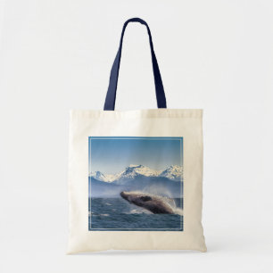 Bergen Breach Whale Glacier Bay, Alaska Tote Bag