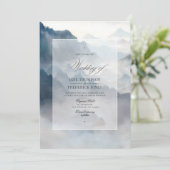 bergen bruiloft kaart (Staand voorkant)