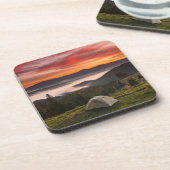 Bergen | Camping Foggy Sunrise Bier Onderzetter (Linkerzijde)