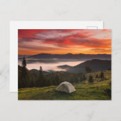 Bergen | Camping Foggy Sunrise Briefkaart (Voorkant / Achterkant)