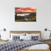 Bergen | Camping Foggy Sunrise Canvas Afdruk (Insitu (Slaapkamer))