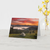 Bergen | Camping Foggy Sunrise Kaart (Gele Bloem)