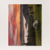 Bergen | Camping Foggy Sunrise Legpuzzel (Verticaal)