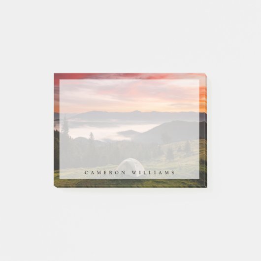 Bergen | Camping Foggy Sunrise Post-it® Notes (Voorkant)