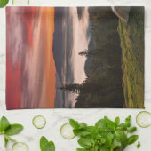 Bergen | Camping Foggy Sunrise Theedoek (Gevouwen)