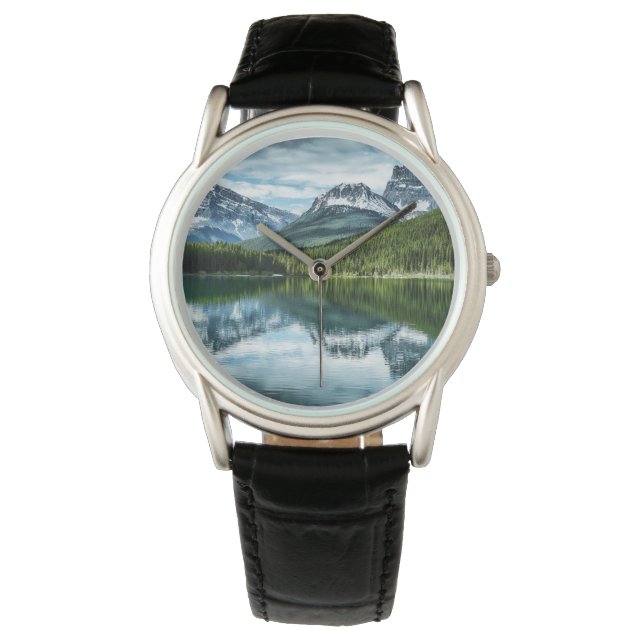 Bergen | Canadees Rockies, Alberta Canada Horloge (Voorkant)