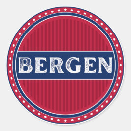 Bergen City Pride Embleem – Noorse identiteit Ronde Sticker