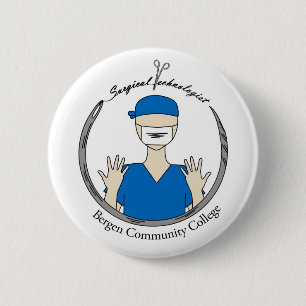Bergen Community College Surgical Technoloog Ronde Button 5,7 Cm