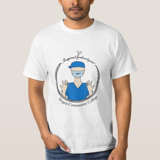 Bergen Community College Surgisch Technoloog Pro T-shirt (Voorkant)