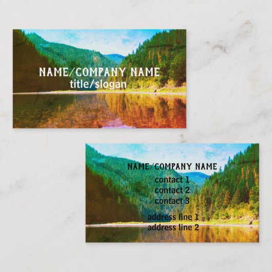 Bergen Custom visitekaartje Distressed Style (Voorkant / Achterkant)