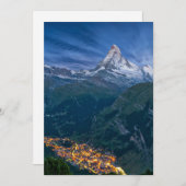Bergen | De Matterhorn, Zermatt, Zwitserse Alpen Bedankkaart (Voorkant / Achterkant)