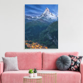 Bergen | De Matterhorn, Zermatt, Zwitserse Alpen Canvas Afdruk (Insitu (Woonkamer))