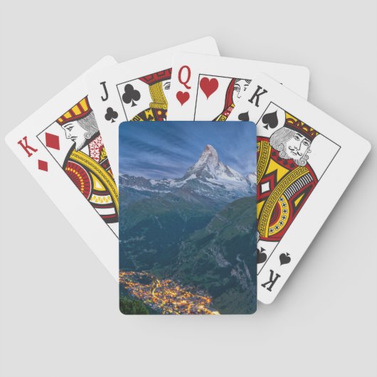 Bergen | De Matterhorn, Zermatt, Zwitserse Alpen Pokerkaarten (Achterkant)