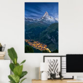 Bergen | De Matterhorn, Zermatt, Zwitserse Alpen Poster (Thuiskantoor)