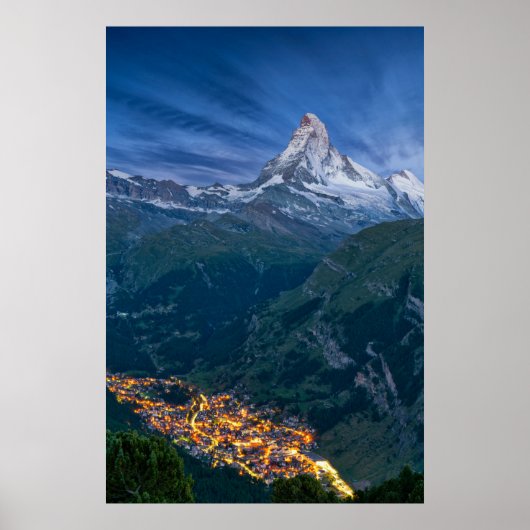 Bergen | De Matterhorn, Zermatt, Zwitserse Alpen Poster (Voorkant)