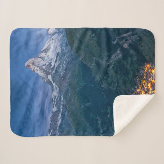 Bergen | De Matterhorn, Zermatt, Zwitserse Alpen Sherpa Deken (Voorkant (horizontaal))